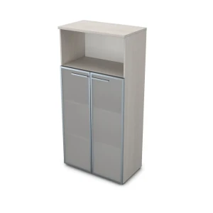 Gloss 9Ш.004.10 (Ivory) Шкаф со стеклом и нишей