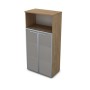 Gloss 9Ш.004.10 (Teakwood) Шкаф со стеклом и нишей