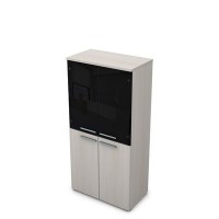 Gloss 9Ш.004.12 (Ivory) Шкаф со стеклом