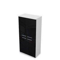 Gloss 9Ш.004.13 (Белый премиум) Шкаф со стеклом