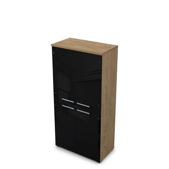 Шкаф для документов 9ШД.004.13 в отделке Teakwood, 800х450х1645 мм