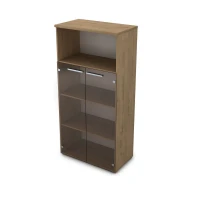 Gloss 9ШД.004.5 (Teakwood) Шкаф со стеклом и нишей