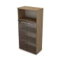 Шкаф для бумаг 9ШД.004.5 в отделке Teakwood, 800х450х1645 мм