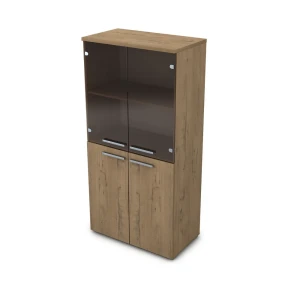 Gloss 9Ш.004.6 (Teakwood) Шкаф со стеклом