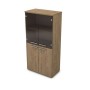 Gloss 9Ш.004.6 (Teakwood) Шкаф со стеклом