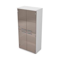 Gloss 9Ш.004.7 (Белый премиум) Шкаф со стеклом