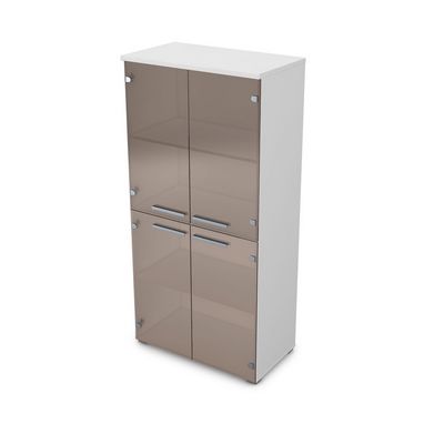 Gloss 9ШД.004.7 (Белый премиум) Шкаф со стеклом