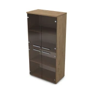 Gloss 9Ш.004.7 (Teakwood) Шкаф со стеклом