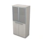Офисный шкаф 9Ш.004.8 в отделке Ivory, 800х450х1645 мм