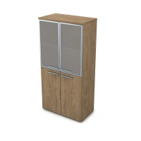 Gloss 9ШД.004.8 (Teakwood) Шкаф со стеклом