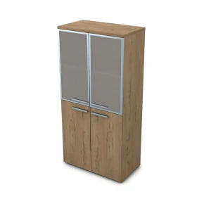 Gloss 9Ш.004.8 (Teakwood) Шкаф со стеклом
