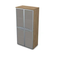Gloss 9ШД.004.9 (Teakwood) Шкаф со стеклом