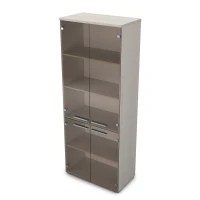 Gloss 9ШД.005.10 (Ivory) Шкаф высокий со стеклом