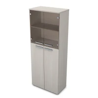 Gloss 9ШД.005.11 (Ivory) Шкаф высокий со стеклом