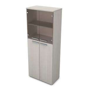 Gloss 9Ш.005.11 (Ivory) Шкаф высокий со стеклом