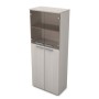 Gloss 9ШД.005.11 (Ivory) Шкаф высокий со стеклом