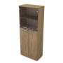 Gloss 9ШД.005.11 (Teakwood) Шкаф высокий со стеклом