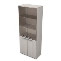 Gloss 9Ш.005.12 (Ivory) Шкаф высокий со стеклом