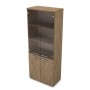 Gloss 9ШД.005.12 (Teakwood) Шкаф высокий со стеклом
