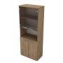 Gloss 9Ш.005.13 (Teakwood) Шкаф высокий со стеклом и нишей