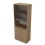 Шкаф для бумаг 9ШД.005.13 в отделке Teakwood, 800х450х2045 мм