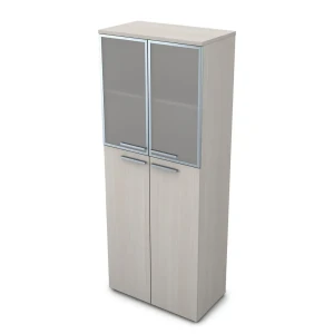 Gloss 9Ш.005.18 (Ivory) Шкаф высокий со стеклом