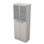Gloss 9ШД.005.18 (Ivory) Шкаф высокий со стеклом