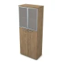 Шкаф для бумаг 9ШД.005.18 в отделке Teakwood, 800х450х2045 мм