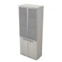 Шкаф в офис 9ШД.005.19 в отделке Ivory, 800х450х2045 мм