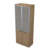 Gloss 9ШД.005.19 (Teakwood) Шкаф высокий со стеклом