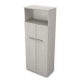 Шкаф в офис 9Ш.005.2 в отделке Ivory, 800х450х2045 мм