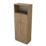 Шкаф для документов 9Ш.005.2 в отделке Teakwood, 800х450х2045 мм