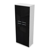 Gloss 9ШД.005.23 (Белый премиум) Шкаф высокий со стеклом