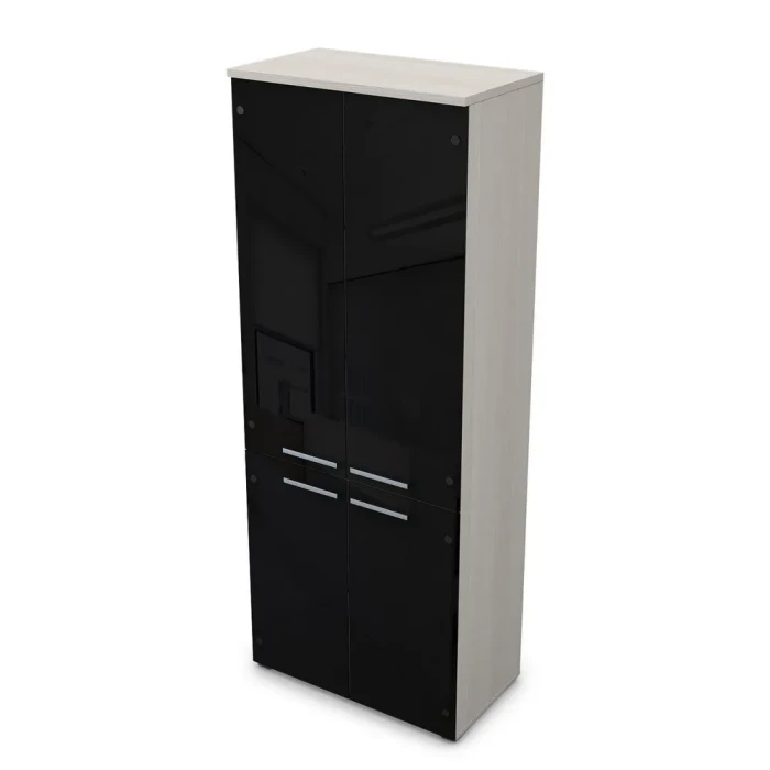 Шкаф в офис 9Ш.005.24 в отделке Ivory, 800х450х2045 мм