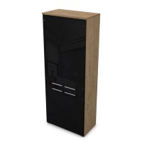 Gloss 9Ш.005.24 (Teakwood) Шкаф высокий со стеклом