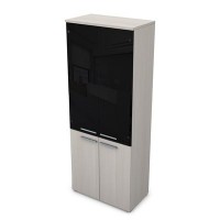 Gloss 9Ш.005.26 (Ivory) Шкаф высокий со стеклом
