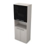 Gloss 9ШД.005.27 (Ivory) Шкаф высокий со стеклом и нишей
