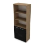 Шкаф для бумаг 9Ш.005.28 в отделке Teakwood, 800х450х2045 мм