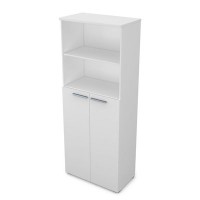 Gloss 9Ш.005.3 (Белый премиум) Шкаф высокий с открытой полкой