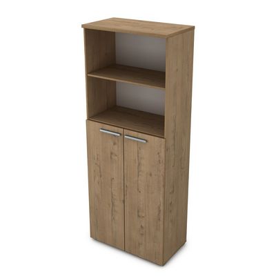 Gloss 9Ш.005.3 (Teakwood) Шкаф высокий с открытой полкой