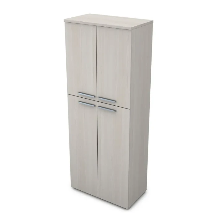 Офисный шкаф 9Ш.005.4 в отделке Ivory, 800х450х2045 мм