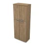 Офисный шкаф 9ШД.005.4 в отделке Teakwood, 800х450х2045 мм