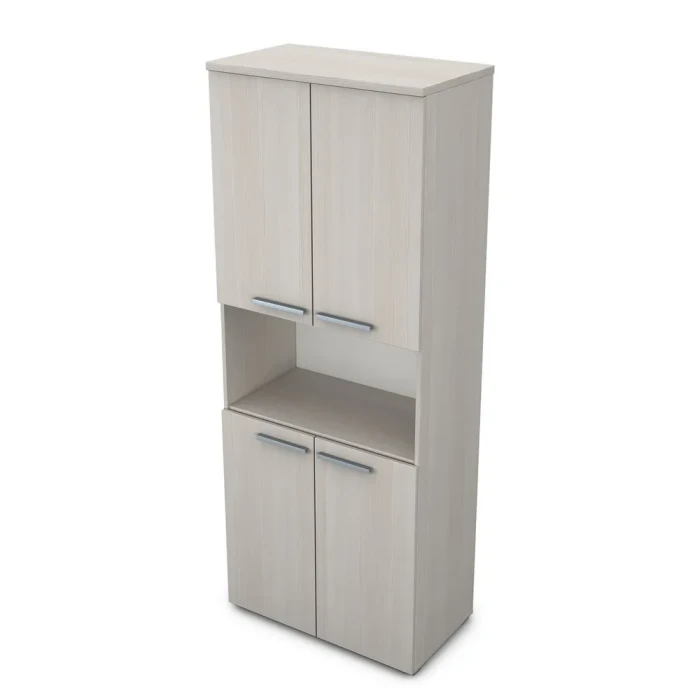 Шкаф для документов 9ШД.005.6 в отделке Ivory, 800х450х2045 мм