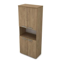 Gloss 9Ш.005.6 (Teakwood) Шкаф высокий с нишей