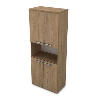 Gloss 9ШД.005.6 (Teakwood) Шкаф высокий с нишей