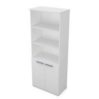 Gloss 9Ш.005.7 (Белый премиум) Шкаф высокий с открытыми полками