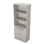 Шкаф в офис 9ШД.005.7 в отделке Ivory, 800х450х2045 мм