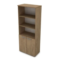 Gloss 9ШД.005.7 (Teakwood) Шкаф высокий с открытыми полками