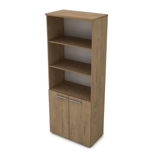 Gloss 9Ш.005.7 (Teakwood) Шкаф высокий с открытыми полками
