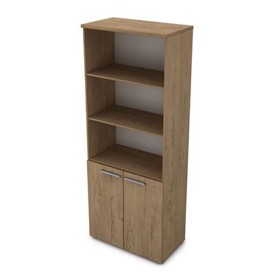 Gloss 9Ш.005.7 (Teakwood) Шкаф высокий с открытыми полками
